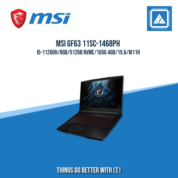 MSI GF63 11SC-1468PH I5-11260H/8GB/512GB NVME/1650 4GB | BEST FOR GAMING AND AUTOCAD LAPTOP MSI GF63 11SC-1468PH I5-11260H/8GB/512GB NVME/1650 4GB | BEST FOR GAMING AND AUTOCAD LAPTOP